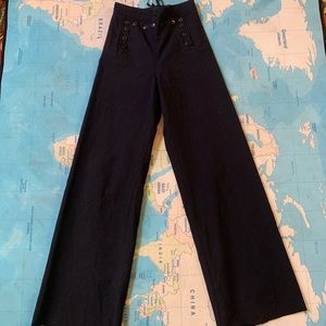 Genuine army surplus sailor pants 26-28in high waist. Unisex  and un-hemmed.